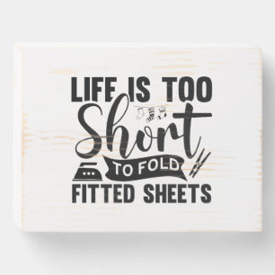 Vintage Funny Laundry Sheets Wooden Box Sign