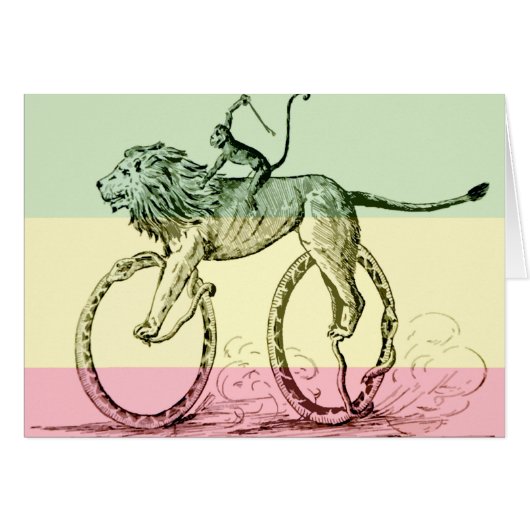 Vintage Funny Lion Monkey Whip Snakes Bicycle (Front Horizontal)