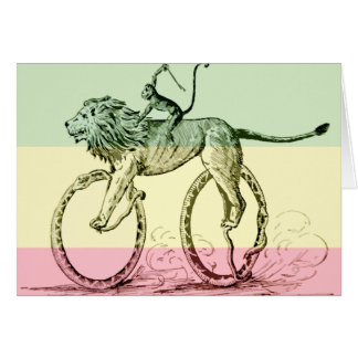 Vintage Funny Lion Monkey Whip Snakes Bicycle Cards