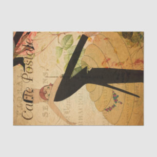 Vintage Funny man and woman dancing couple Dancer Tissue Paper