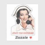 Vintage Funny Nurse Custom-Cut Vinyl Sticker
