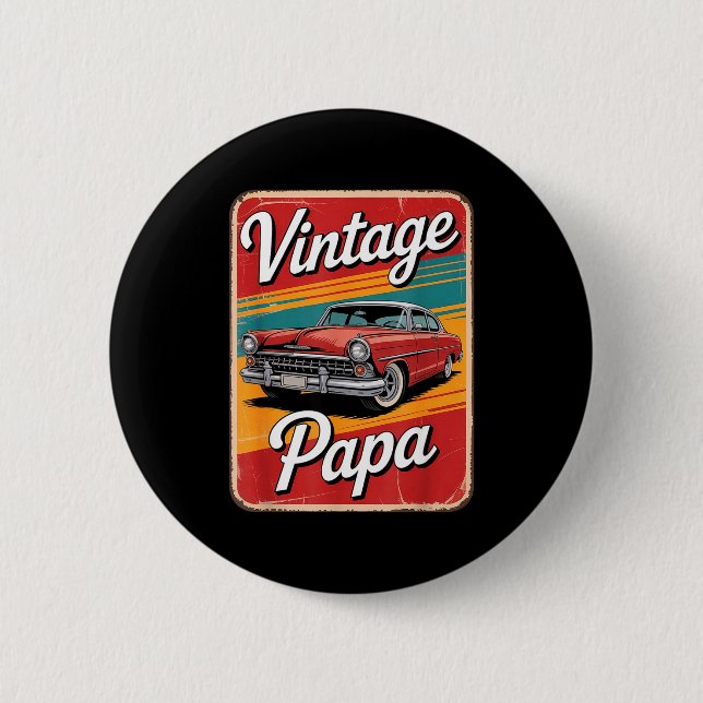 Vintage Funny Papa  Button (Front)