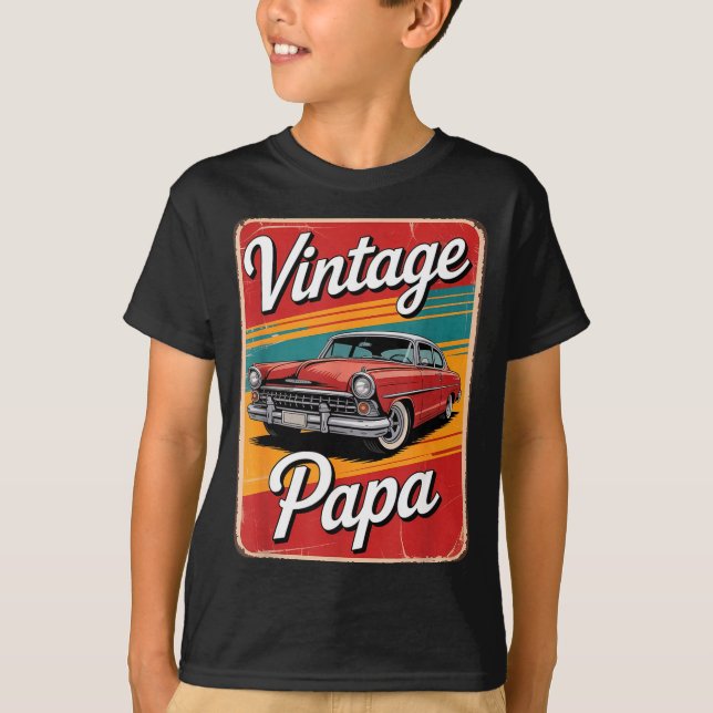 Vintage Funny Papa  T-Shirt (Front)