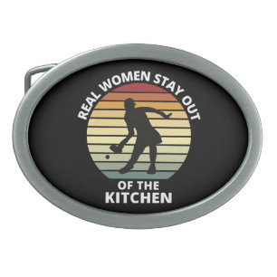 Vintage Funny Pickleball Women Belt Buckle