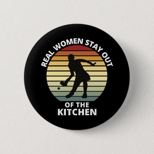 Vintage Funny Pickleball Women Button