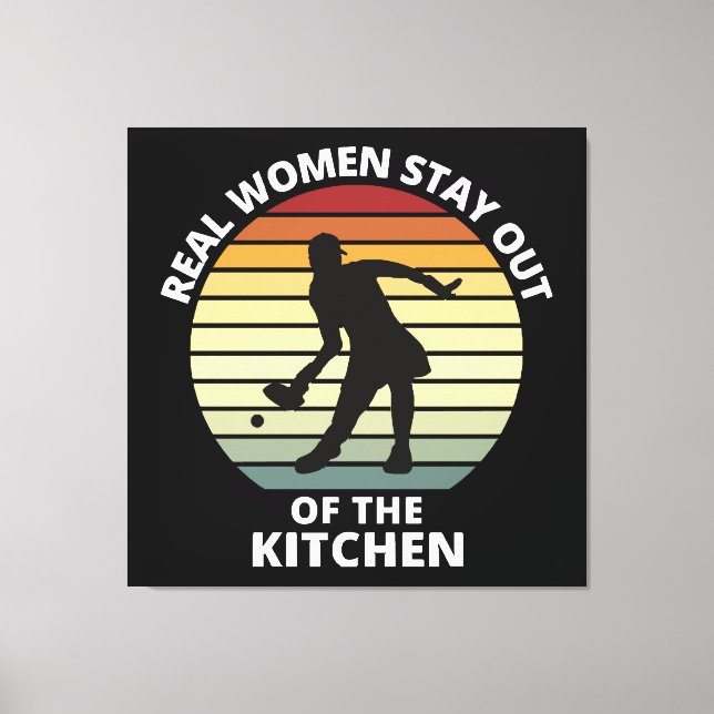 Vintage Funny Pickleball Women Canvas Print (Front)