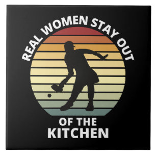 Vintage Funny Pickleball Women Ceramic Tile