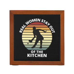 Vintage Funny Pickleball Women Desk Organizer