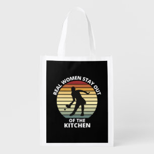 Vintage Funny Pickleball Women Grocery Bag