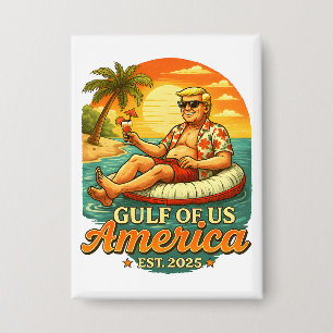 Vintage Funny Trump America's Gulf 2025 Button