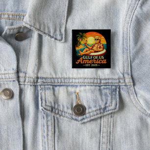 Vintage Funny Trump America's Gulf 2025 Button