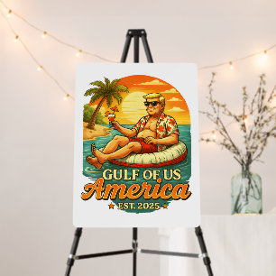 Vintage Funny Trump America's Gulf 2025 Foam Board