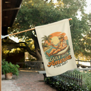 Vintage Funny Trump America's Gulf 2025 House Flag