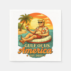 Vintage Funny Trump America's Gulf 2025 Napkins