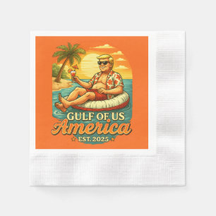 Vintage Funny Trump America's Gulf 2025 Napkins