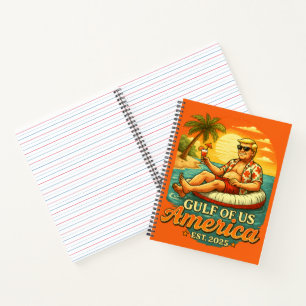 Vintage Funny Trump America's Gulf 2025 Notebook