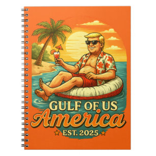 Vintage Funny Trump America's Gulf 2025 Notebook
