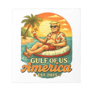 Vintage Funny Trump America's Gulf 2025 Notepad