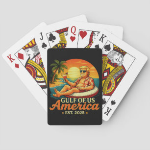 Vintage Funny Trump America's Gulf 2025 Poker Cards