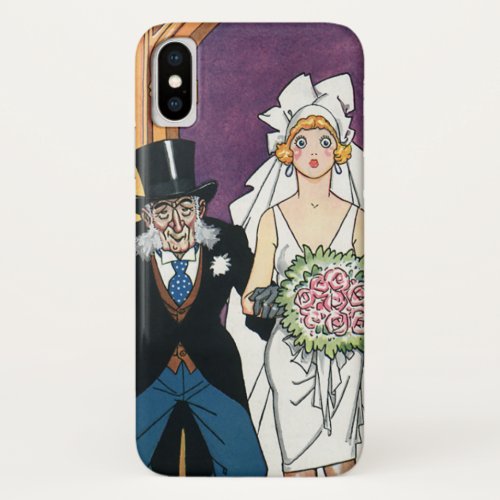 Vintage Funny Wedding May December Romance iPhone X Case