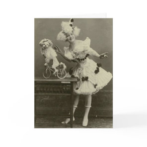 Vintage Funny Woman Dressed as Poodle Postcard