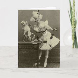 Vintage Funny Woman Dressed as Poodle Postcard