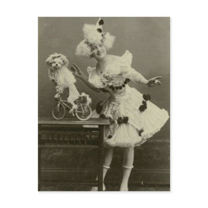 Vintage Funny Woman Dressed as Poodle Postcard
