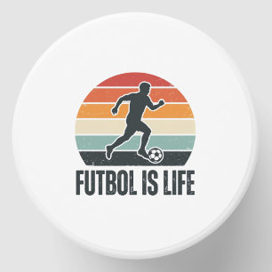 Vintage Futbol Is Life Soccer Player Shirt Design_ Mini Candle Favors