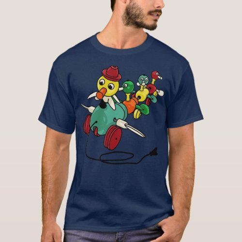 Vintage Gabby Goofies Ducks Pull Toy T_Shirt