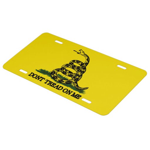 Vintage Gadsden flag License Plate Zazzle