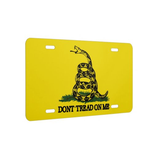 Vintage Gadsden flag License Plate Zazzle