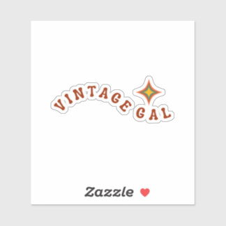 Vintage Gal Retro Vinyl Sticker 