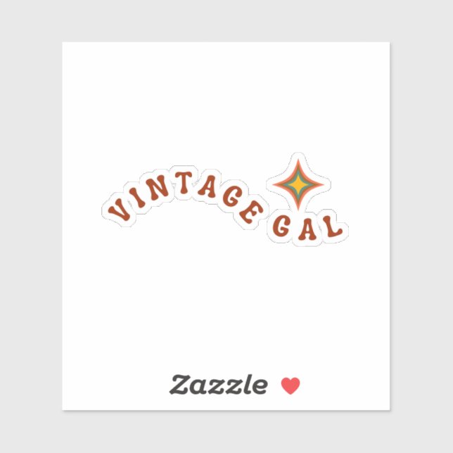 Vintage Gal Retro Vinyl Sticker  (Sheet)