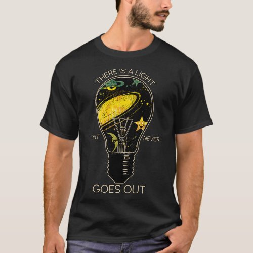 Vintage Galaxy Light Bulb T_Shirt