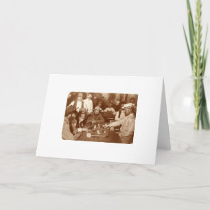 Vintage - Gambling at a Saloon, Card