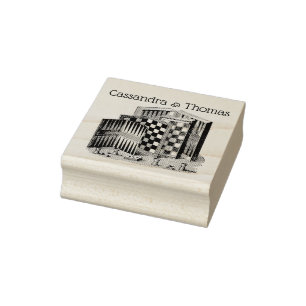 Vintage Game Boards and Games Drawing Rubber Stamp