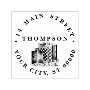 Vintage Game Boards and Games Name Return Address Self-inking Stamp