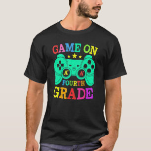 Vintage Game On 4th Grade First Day Of School Gami T-Shirt