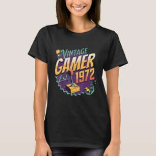 Vintage Gamer 1972 Old School Joystick Retro Gamin T-Shirt