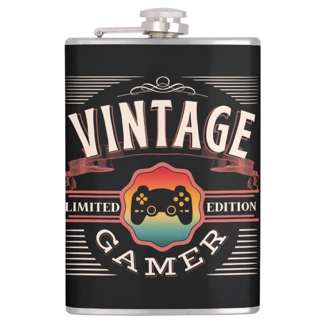 VINTAGE GAMER LIMITED EDITION   FLASK (Front)