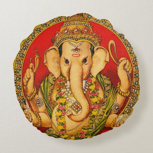 Vintage ganesh pillow