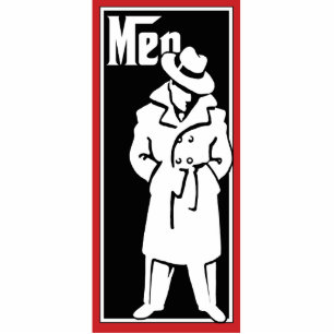 Vintage Gangster Restroom plaque - mens room Statuette