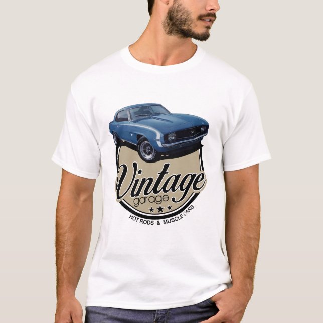 Vintage Garage Camaro T-Shirt (Front)