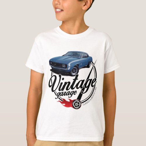 Vintage Garage Camaro T_Shirt