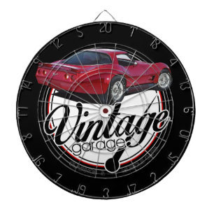 Vintage Garage Corvettes Dart Board
