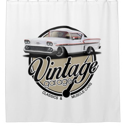 Vintage Garage Impala Shower Curtain