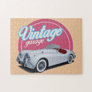 Vintage Garage Jaguar Jigsaw Puzzle