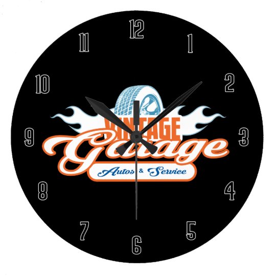 Vintage Garage Large Clock