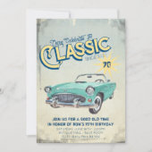 Vintage Garage Poster Party Invitation (Front)