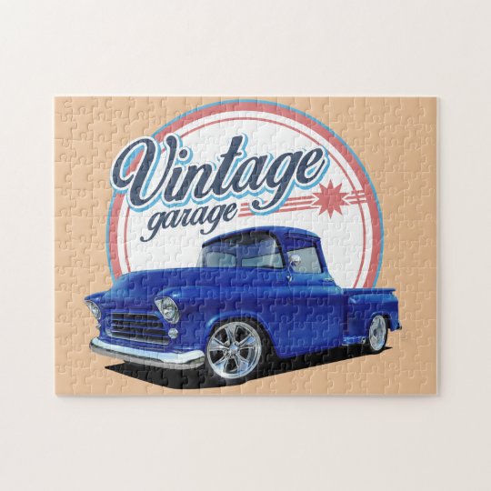 Vintage Garage Retro Truck Jigsaw Puzzle